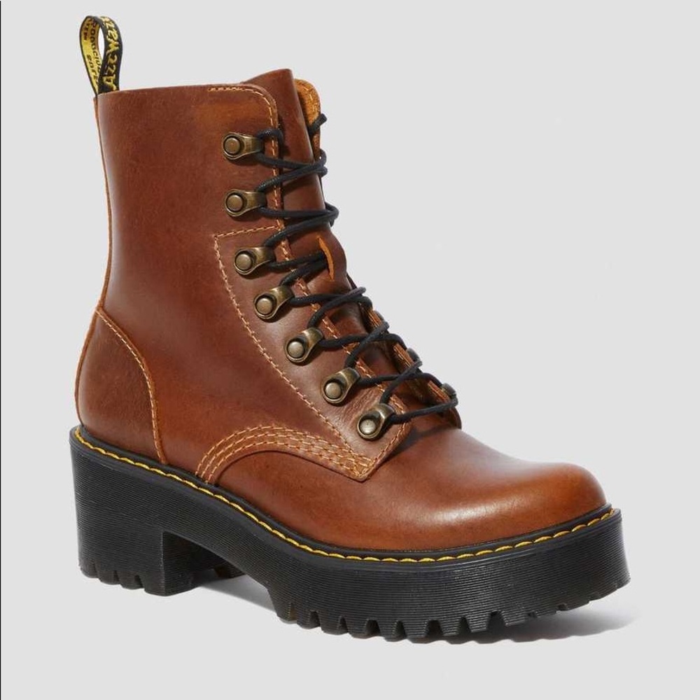 Dr. Martens Leona Heeled Boots - Butterscotch
